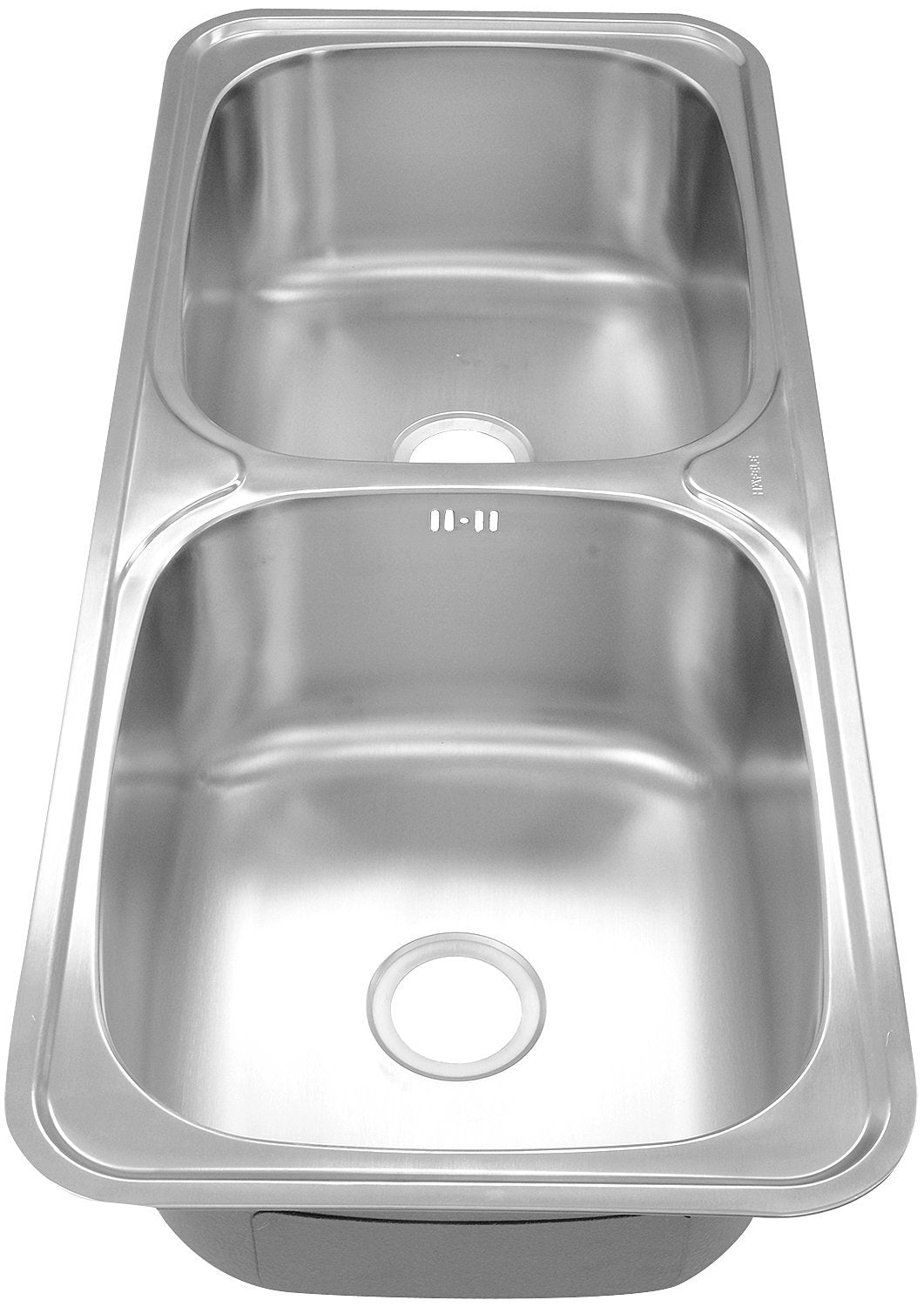 Stainless steel double sink 78cm x 43cm