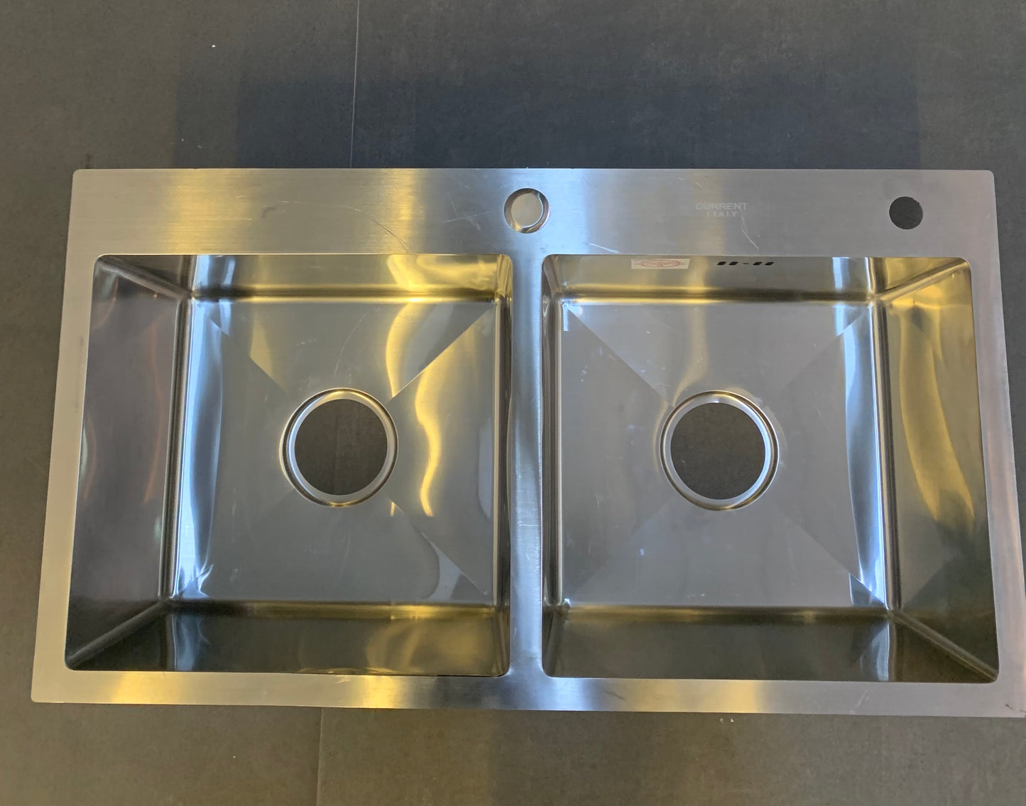 Double Stainless steel sink 78cm by 43cm
