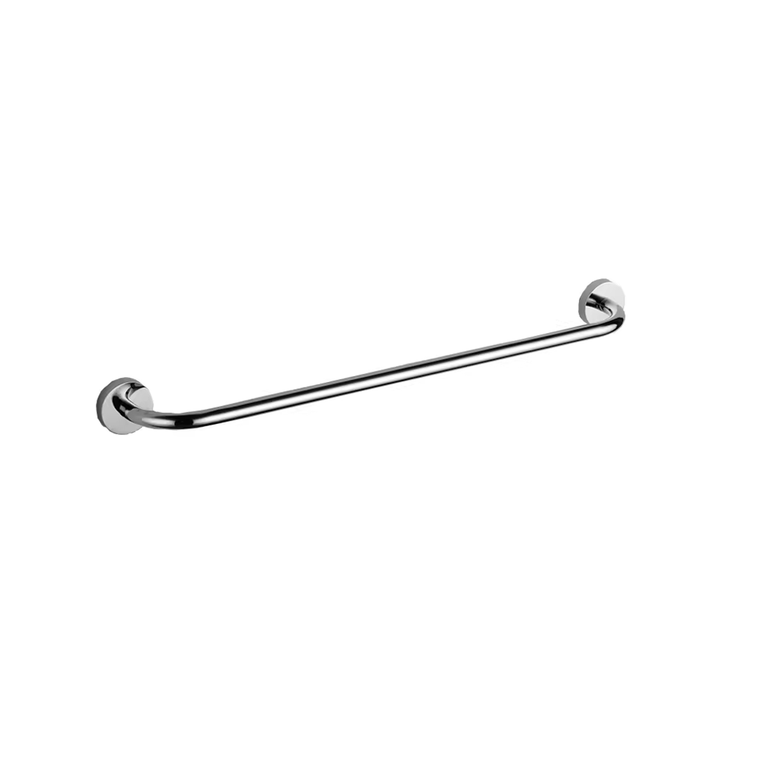 Rounded bathroom towel rod