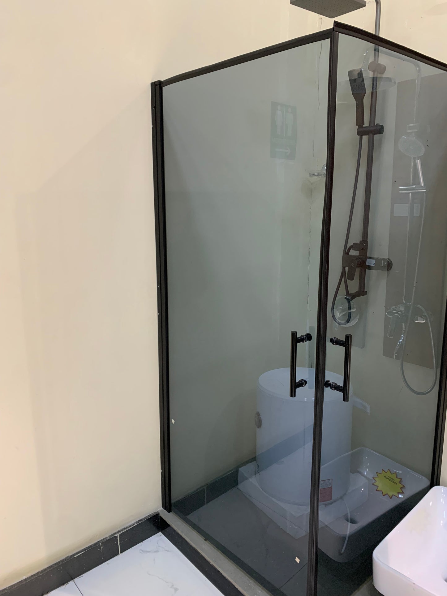 Square shower cubicle(black)