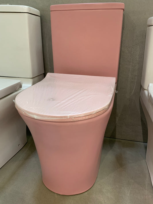 Pink ceramic toilets